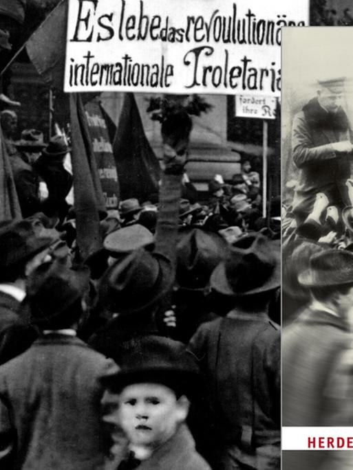 Sturz des Kaiserreichs: Demonstration junger Arbeiter vor dem Abgeordnetenhaus in Berlin am 9. November 1918.