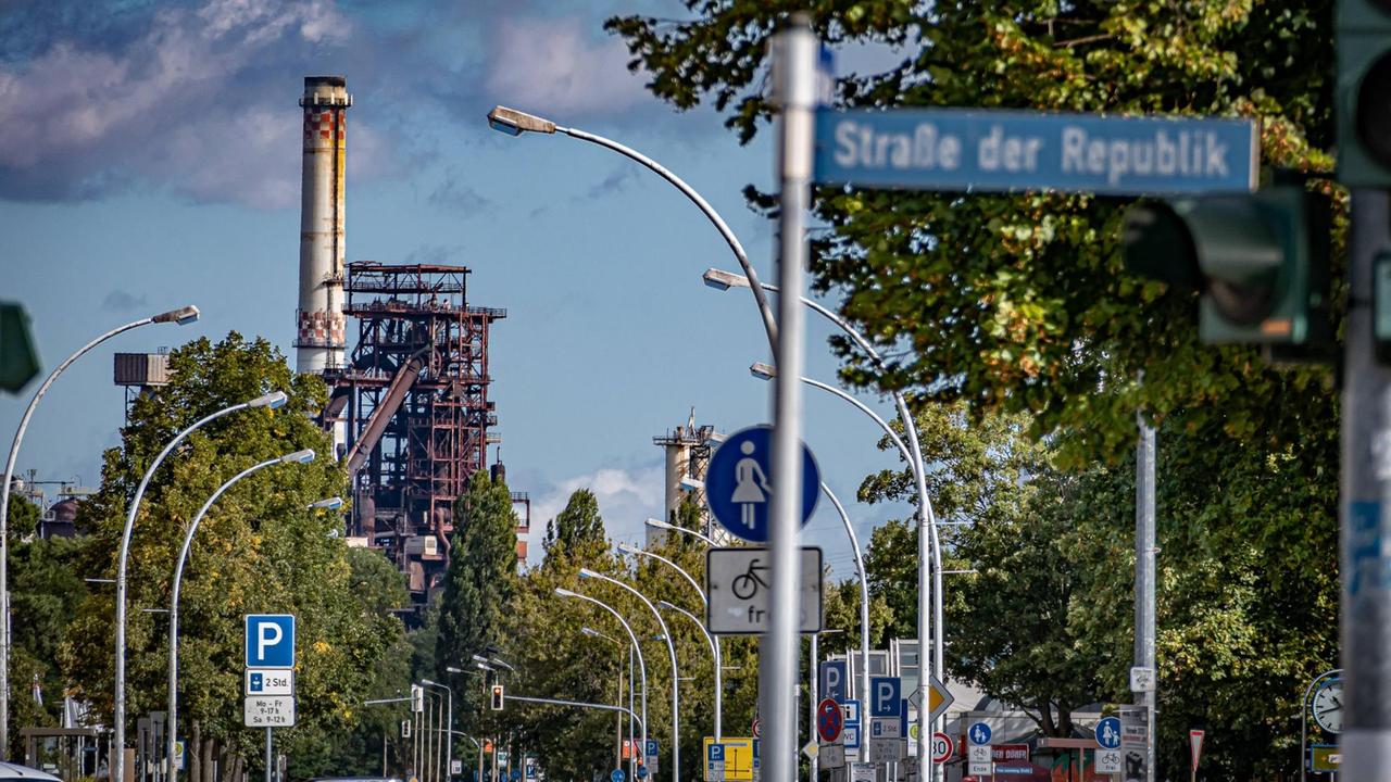 EKO-Stahlwerk in Eisenhüttenstadt im Landkreis Oder-Spree im Bundesland Brandenburg