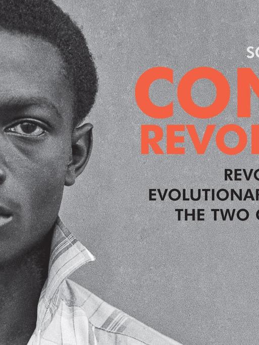 Ein junger Mann mit dunkler Hautfarbe im karierten Hemd schaut ernst in die Kamera. Rechts neben ihm ist der Titel des Albums "Congo Revolution" zu lesen.