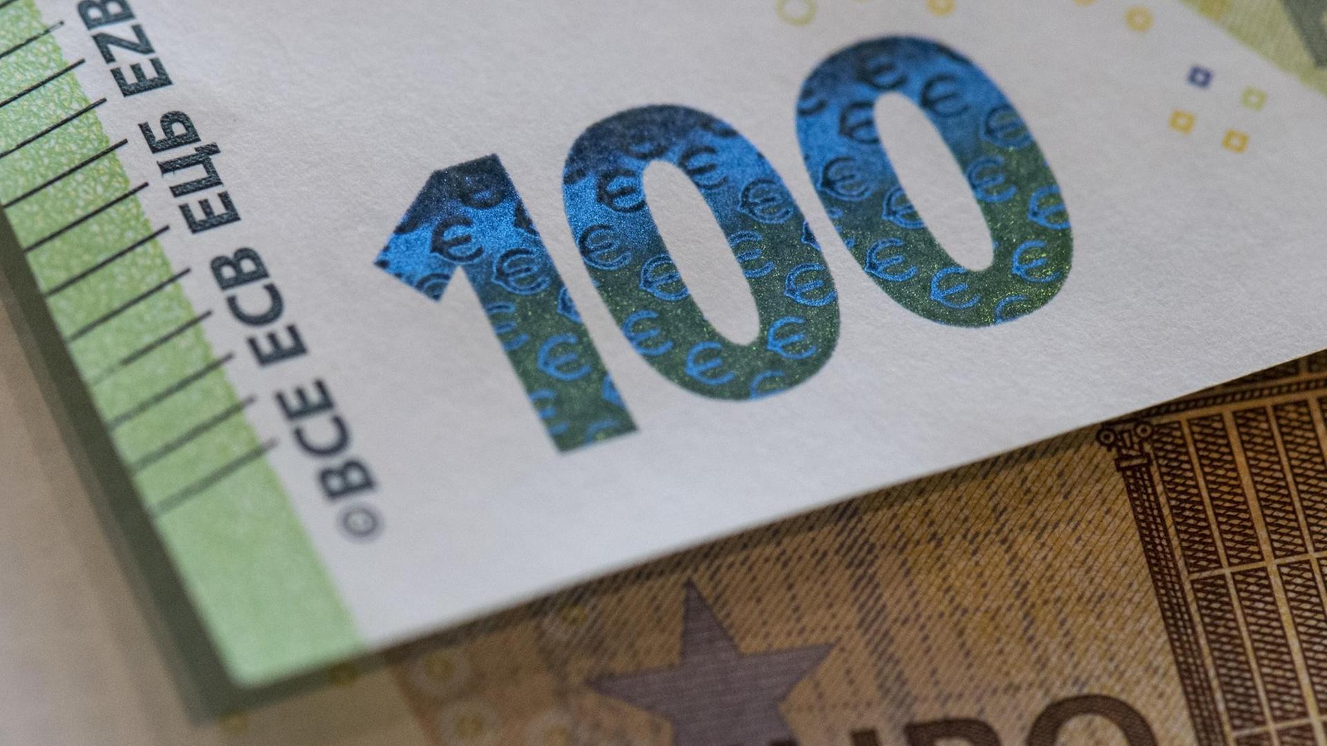 Die Smaragdzahl auf dem 100-Euro-Schein