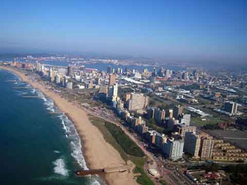 Luftaufnahme der Stadt Durban