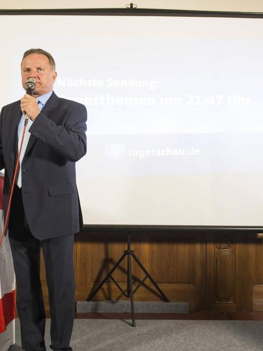Georg Pazderski bei der Wahlparty nach der Wahl zum Berliner Abgeordnetenhaus im Jahr 2016.