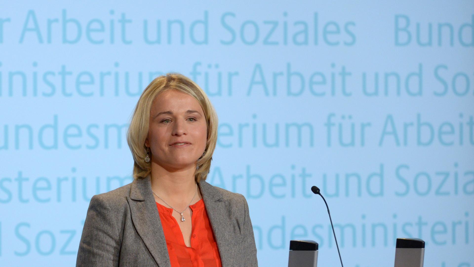 Die Behindertenbeauftragte der Bundesregierung, Verena Bentele, bei ihrer Amtseinführung