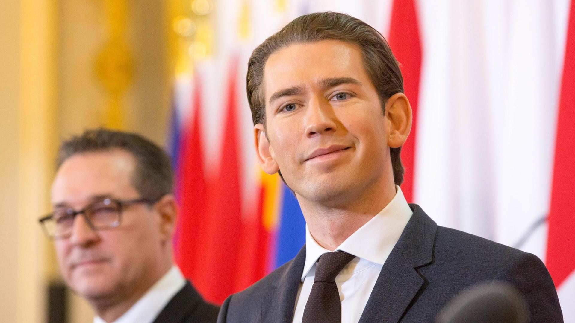 Bundeskanzler Sebastian Kurz und Vizekanzler Heinz-Christian Strache
