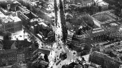 Luftaufnahme von 1926 des Potsdamer Platzes in Berlin.