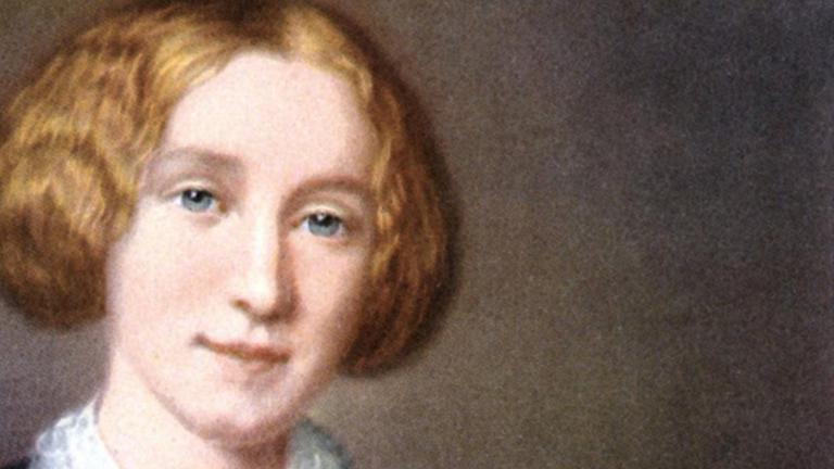 Die englische Schriftstellerin George Eliot (1819-1880), bürgerlicher Name: Mary Ann Evans, als junges Mädchen; Poträt von F. d A. Durade