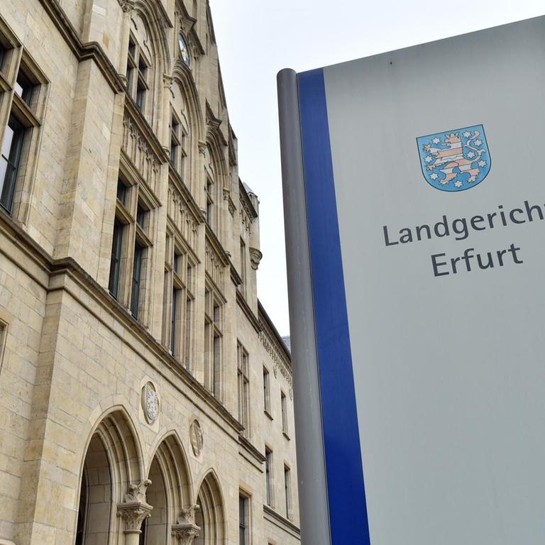 Thüringen, Erfurt: Das Gebäude des Landgerichts Erfurt