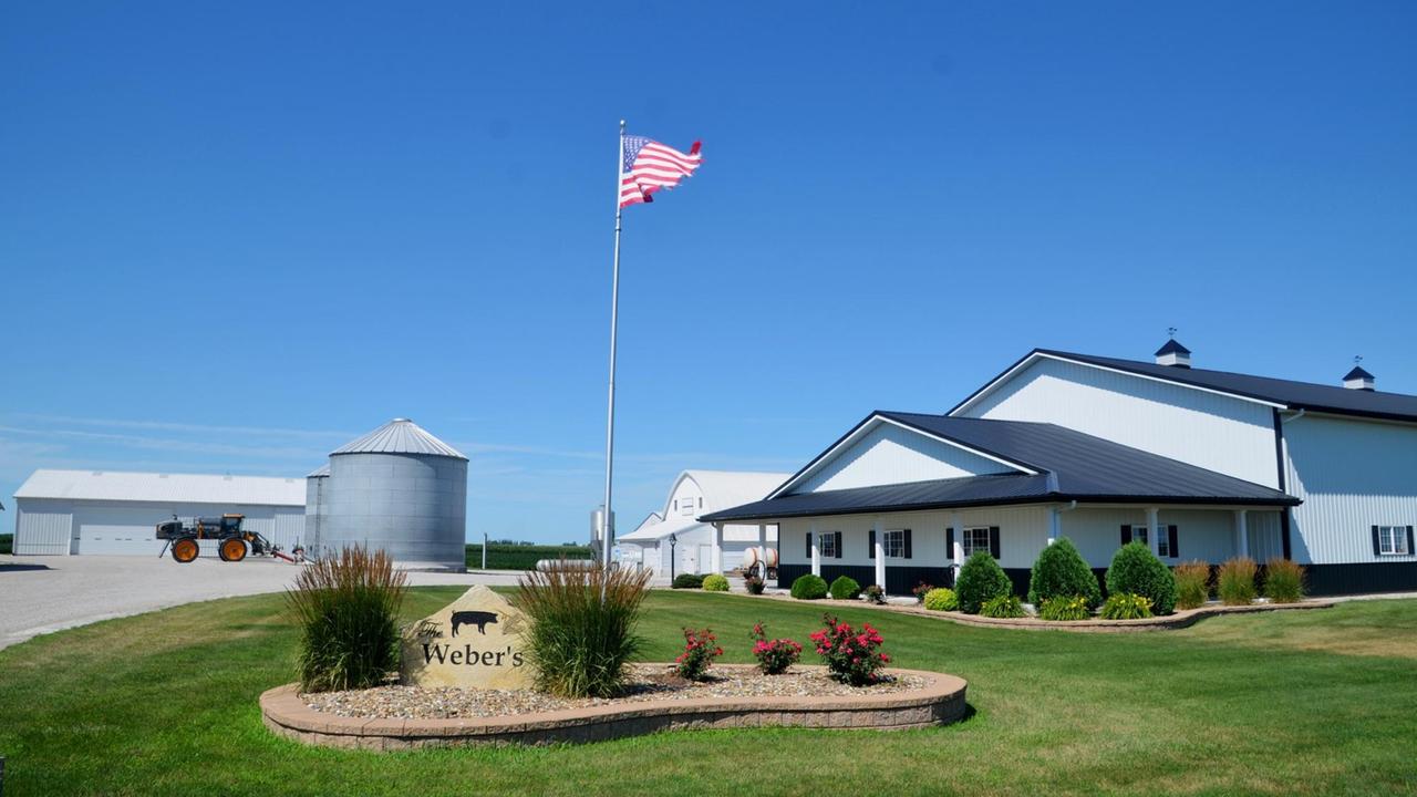 Weber's, Landwirtschaftlicher Großbetrieb von John Weber in Iowa, USA