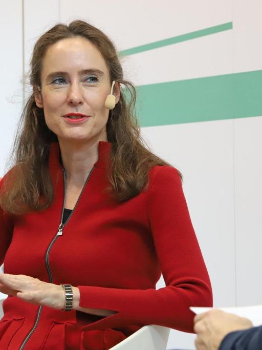 Die Schriftstellerin Tanja Kinkel beim Bücherherbst-Gespräch auf der Frankfurter Buchmesse
