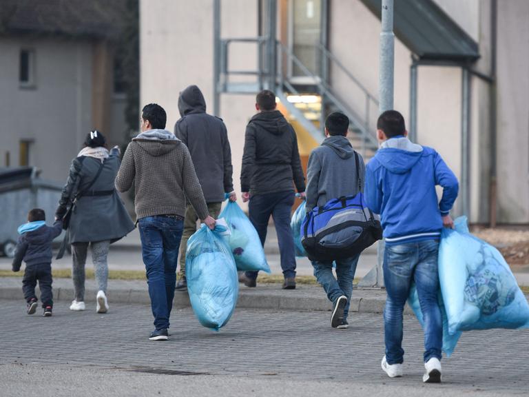 Flüchtlinge in der Erstaufnahmeeinrichtung in Heidelberg