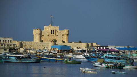 Das Fort Qu it Bey in Alexandria, Ägypten.