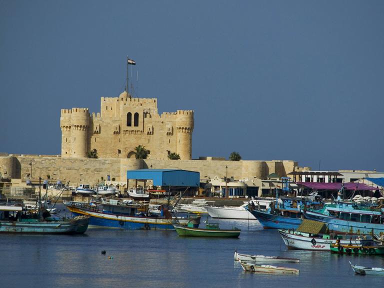 Das Fort Qu it Bey in Alexandria, Ägypten.