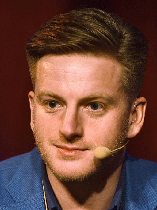 Der Autor Szczepan Twardoch, Aufnahme vom März 2014 beim Literaturfestival lit.Cologne in Köln