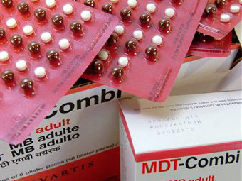 Das Lepra-Medikament MDT-Combi des Schweizer Pharmaproduzenten Novartis, der mit der WHO im Kampf gegen Lepra kooperiert.
