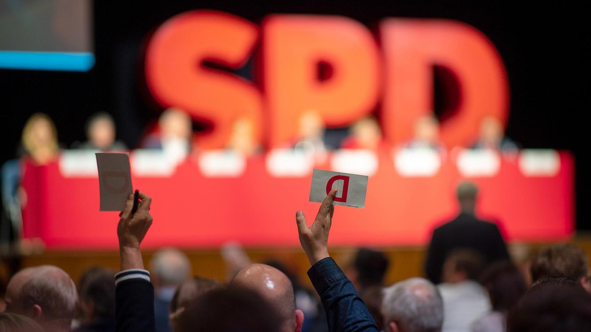 Delegierte der SPD stimmen ab