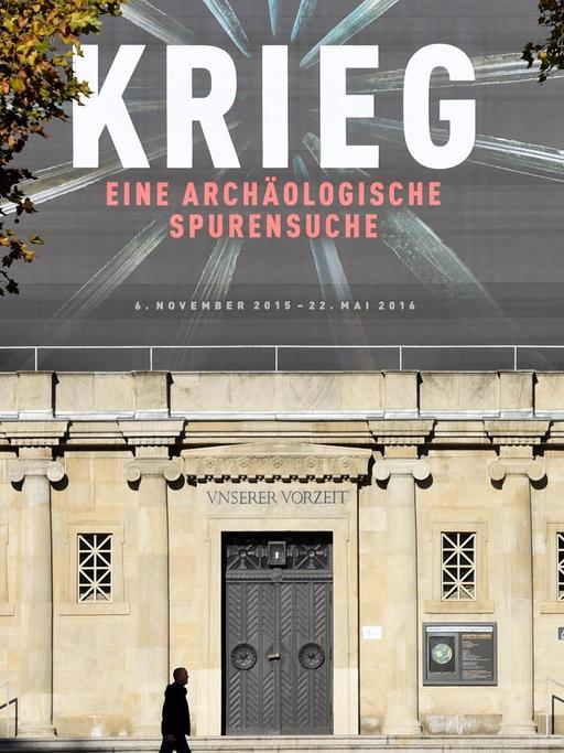 Sonderausstellung unter dem Titel "Krieg" im Landesmuseum für Vorgeschichte in Halle/Saale