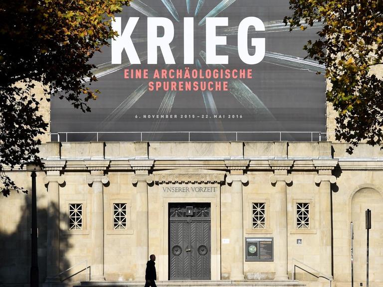 Sonderausstellung unter dem Titel "Krieg" im Landesmuseum für Vorgeschichte in Halle/Saale