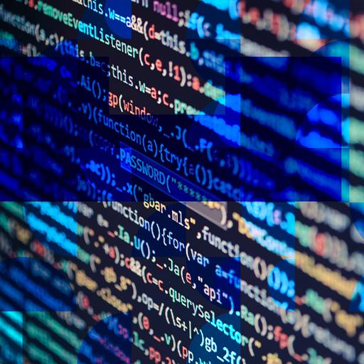 Das Logo zur Sendung "Computer und Kommunikation" zeigt den Quellcode eines Computerprogramms