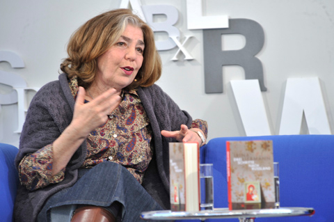 Irina Liebmann auf dem Blauen Sofa währen der Leipziger Buchmesse 2013