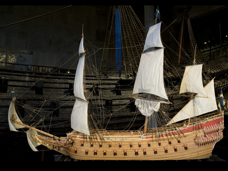 Die "Vasa", das Flaggschiff der schwedischen Kriegsflotte, sanke 1628 auf der Jungfernfahrt.