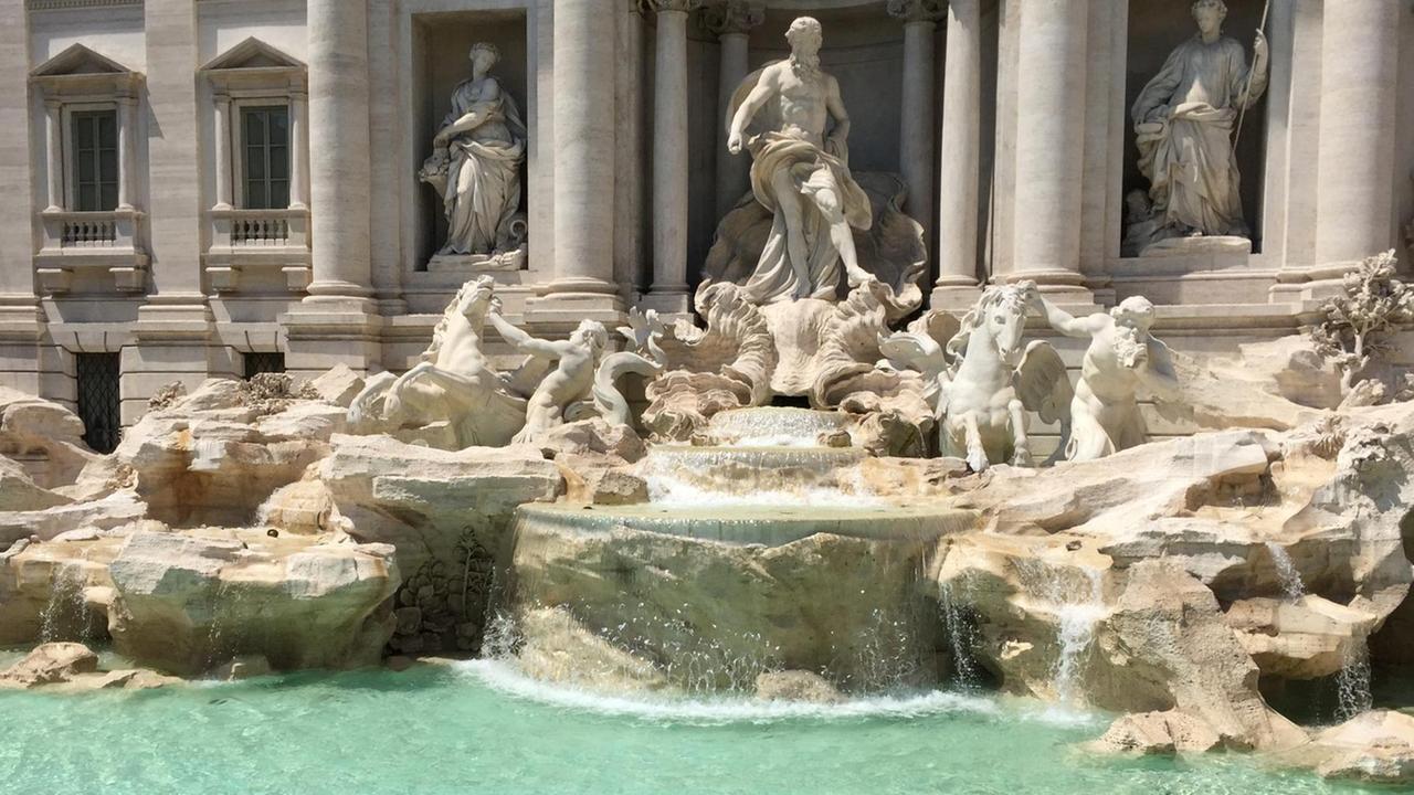 Der Trevi-Brunnen in Rom.