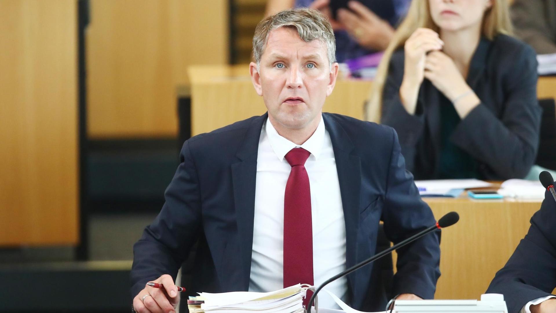 Björn Höcke, Fraktionsvorsitzender der AfD im Landtag.
