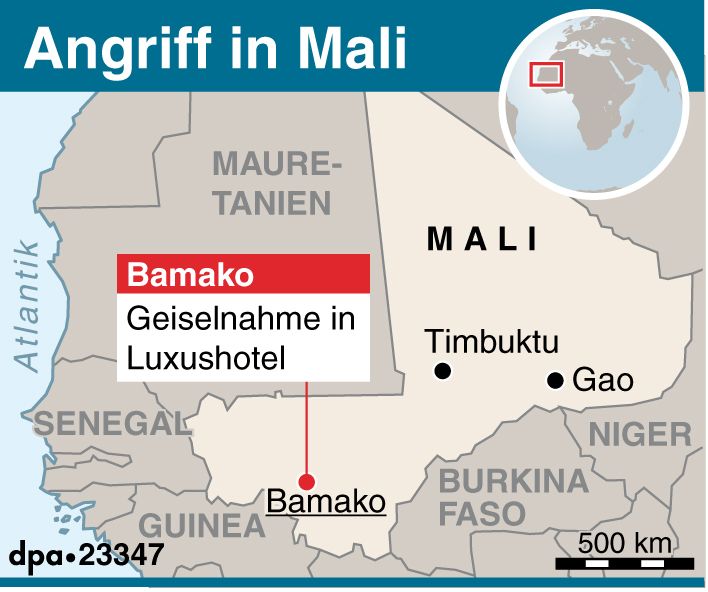 Eine Landkarte Malis.