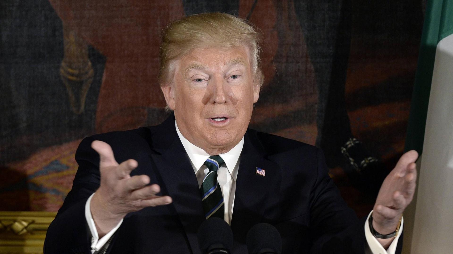 US-Präsident Donald Trump während eines Empfangs im Weißen Haus.