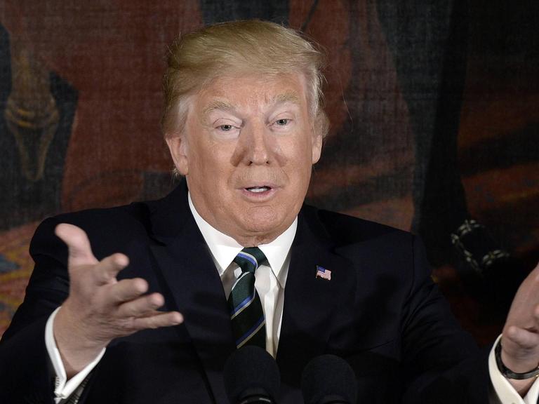 US-Präsident Donald Trump während eines Empfangs im Weißen Haus.