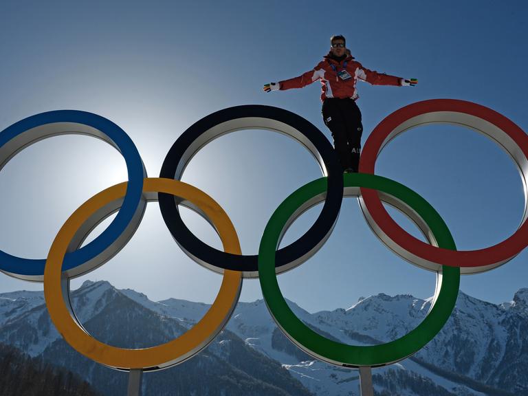 Olympische Ringe bei den Spielen in Sotschi