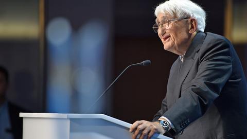 Jürgen Habermas, deutscher Philosoph, spricht am 4.7.2018 im ZDF-Hauptstadtstudio in Berlin. Habermas erhielt den deutsch-französischen Medienpreis.