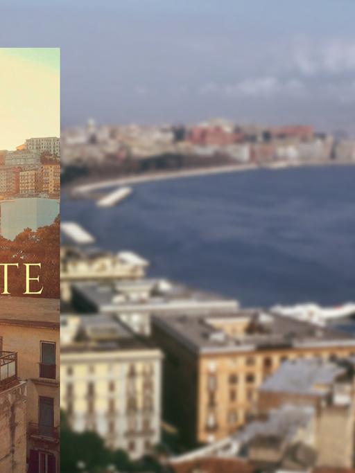 Buchcover Elena Ferrante: "Lästige Liebe". Im Hintergrund ein Blick auf Neapel