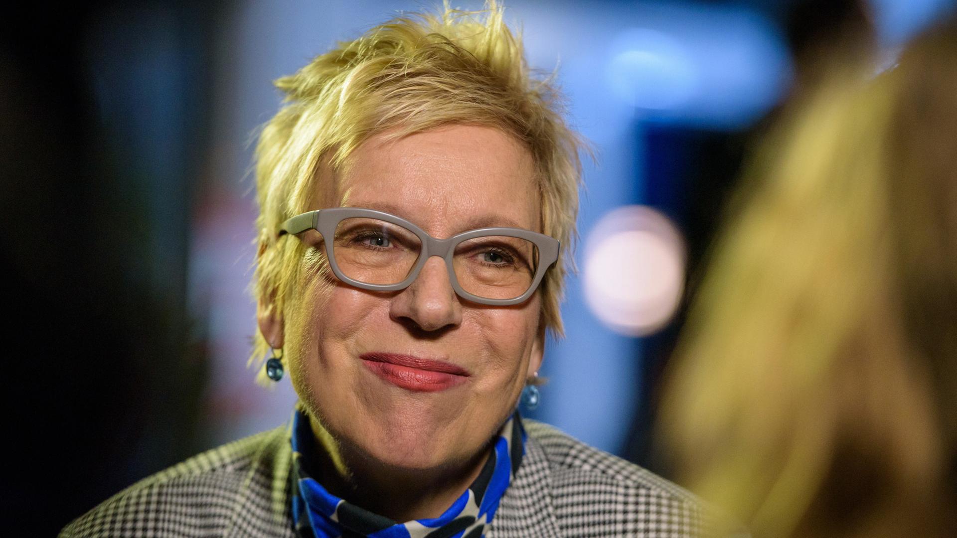 Doris Dörrie vor der Eröffnung des 39. Filmfestival Max Ophüls Preis, im Cinestar Kino in Saarbrücken