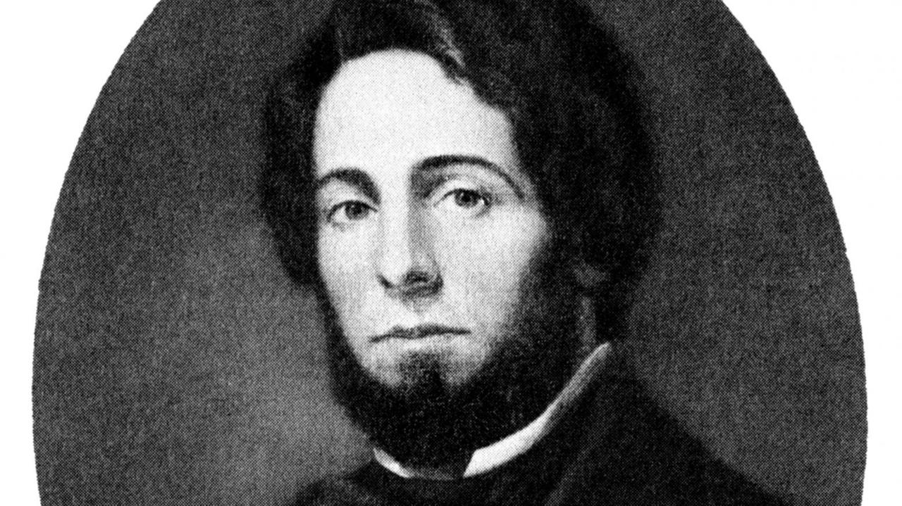 Herman Melville (1819-1891) auf einem Porträt, das ihn zu einem Zeitpunkt zeigt, bevor er sein Meisterwerk "Moby Dick" schrieb.