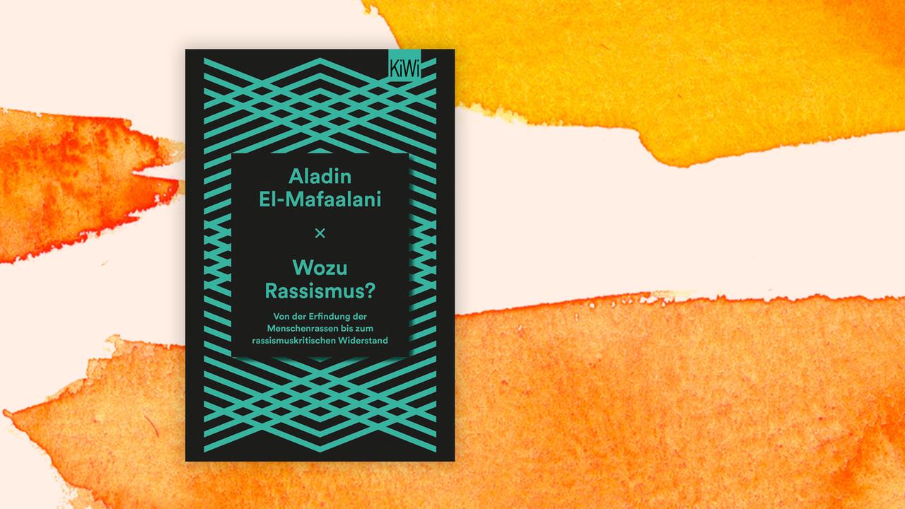 Das Cover des Buches von Aladin El-Mafaalani, "Wozu Rassismus, Von der Erfindung der Menschenrassen bis zum rassismuskritischen Widerstand", auf orange-weißem Grund.