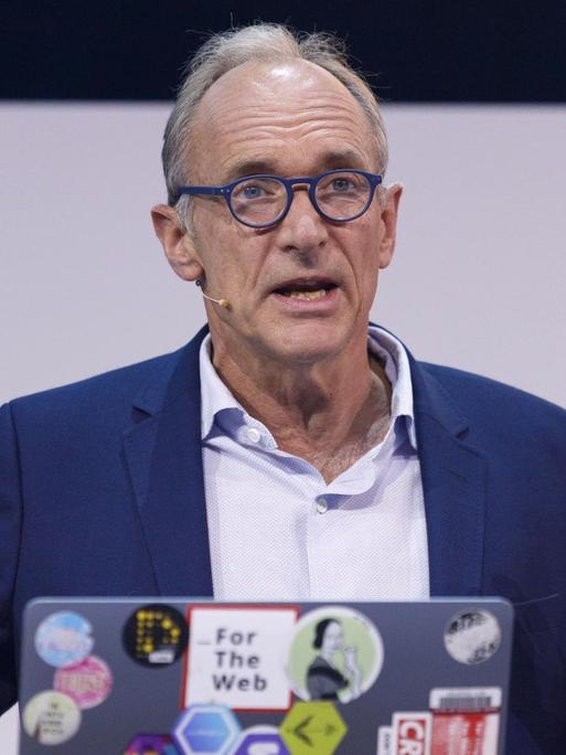 Internetpionier Tim Berners-Lee auf einer Digitalkonferenz in Köln.