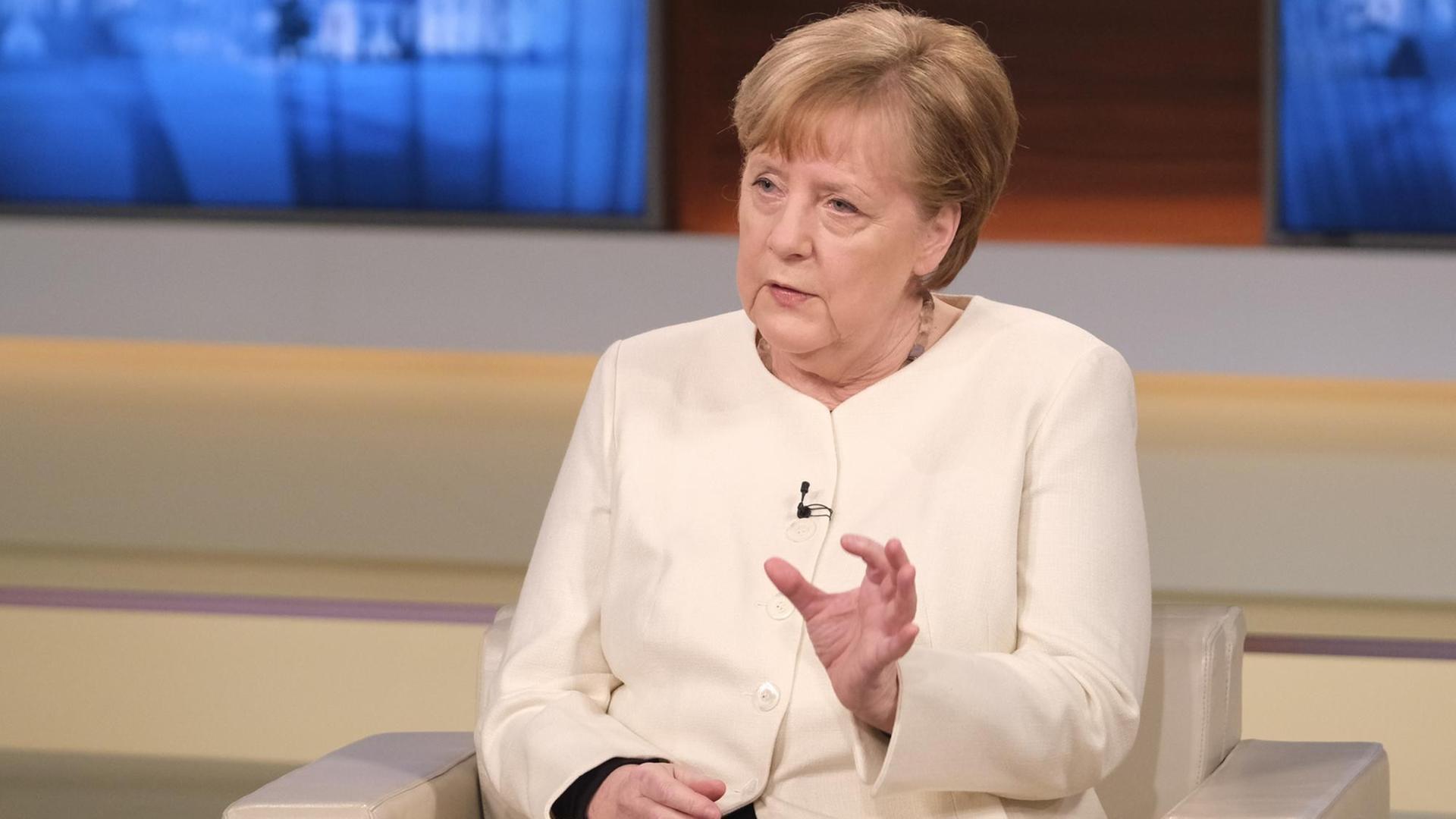 28.03.2021: Bundeskanzlerin Angela Merkel (CDU) zu Gast in der ARD-Talksendung "Anne Will".