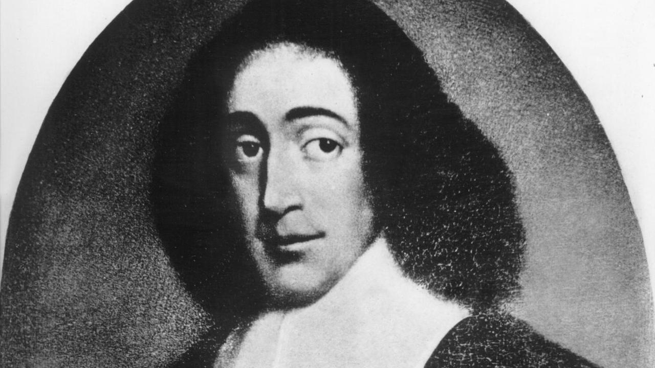 Undatiertes Gemälde des niederländischen Philosophen Baruch Spinoza. Er wurde am 24.11.1632 in Amsterdam geboren und verstarb am 21.11.1677 in Den Haag.