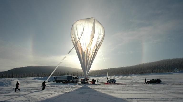 Start eines BEXUS-Ballons in Nordschweden.