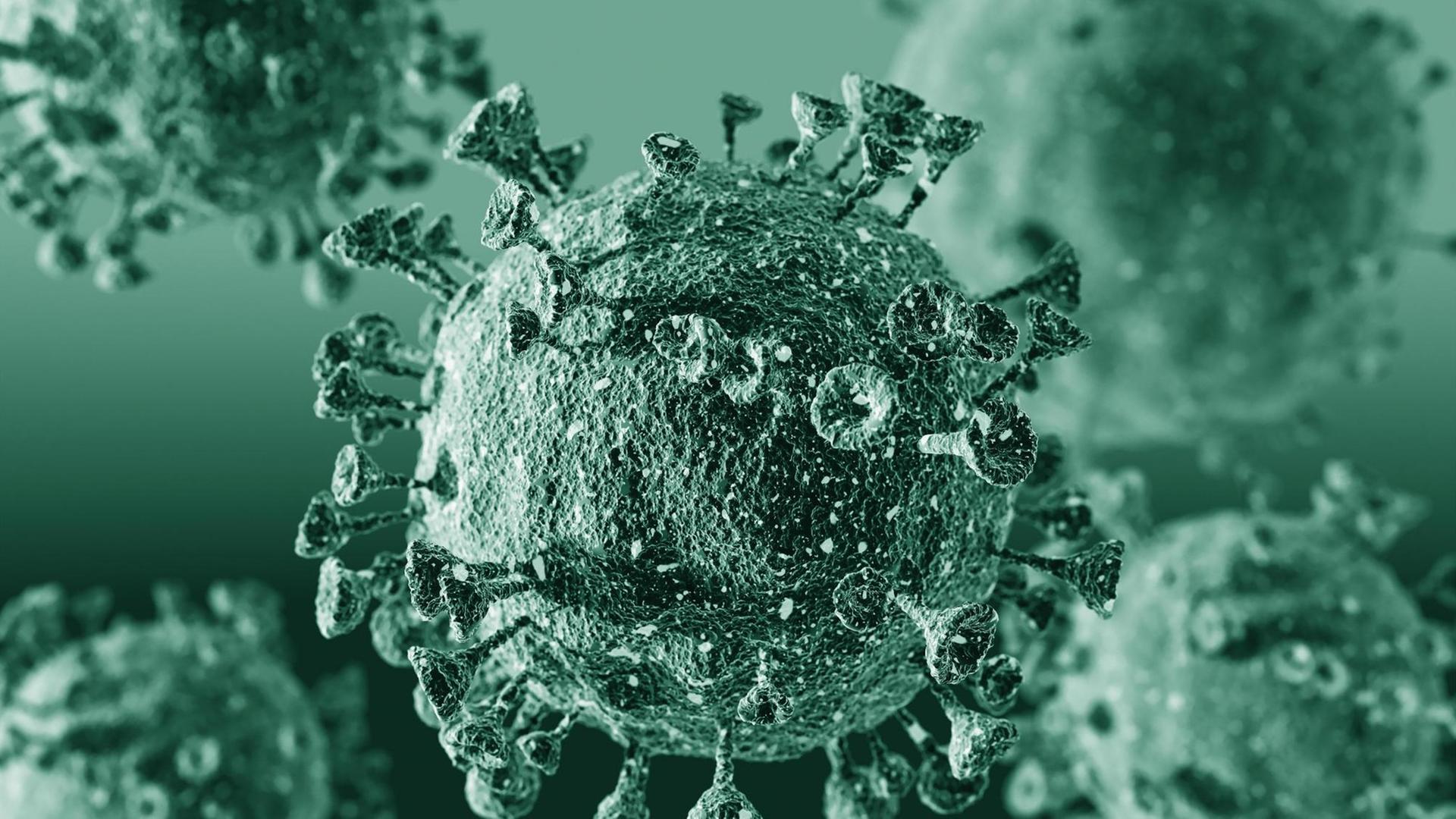 Digital erzeugtes Bild des Coronavirus