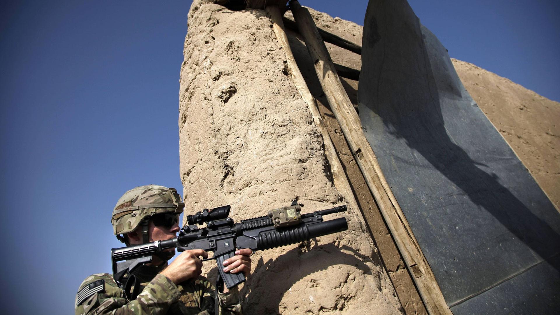 US-Truppen in der afghanischen Stadt Nawabad in der Provinz Kundus