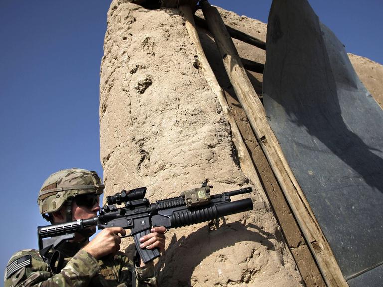 US-Truppen in der afghanischen Stadt Nawabad in der Provinz Kundus