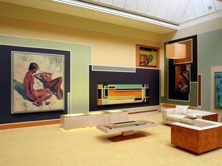 Anton Henning: Frankfurter Salon, 2005, Wandmalerei, Diverse Möbel, Verschiedene Gemälde von Anton Henning Anton Henning: Frankfurter Salon, 2005, Wandmalerei, Diverse Möbel, Verschiedene Gemälde von Anton Henning