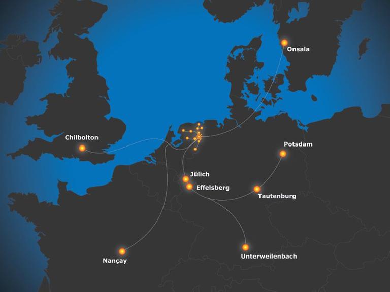 Standorte der aktuellen Lofar-Stationen in Europa
