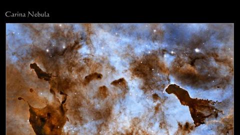 Interstellare Staubwolken im Eta-Carinae-Nebel