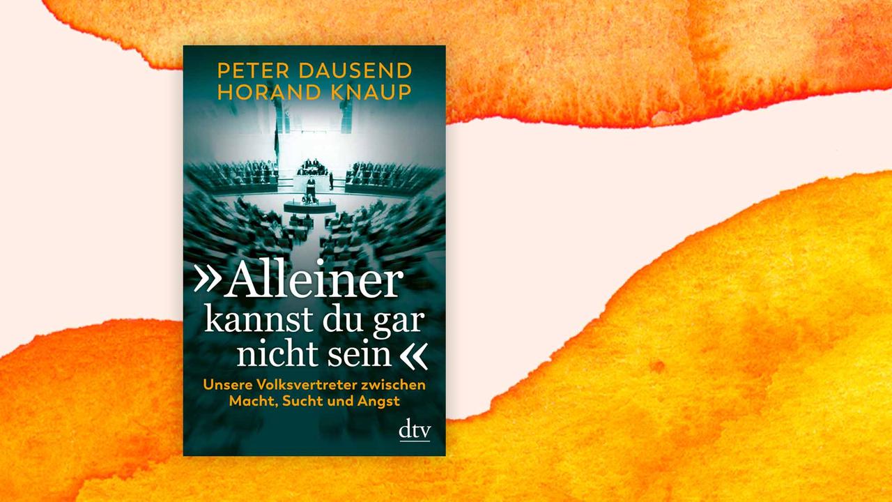 Das Buchcover "'Alleiner kannst du gar nicht sein' - Unsere Volksvertreter zwischen Macht, Sucht und Angst" von Peter Dausend  und Horand Knaup ist vor einem grafischen Hintergrund zu sehen.