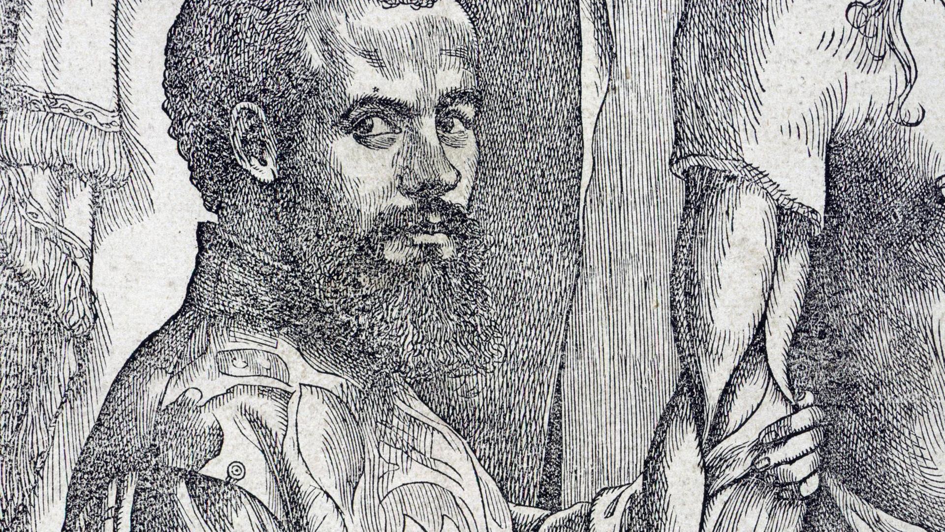Der Mediziner Andreas Vesalius, flämischer Anatom der Renaissance
