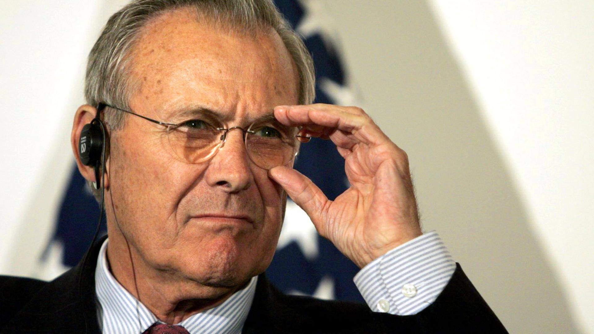 Der frühere US-Verteidigungsminister Donald Rumsfeld Der frühere US-Verteidigungsminister Donald Rumsfeld