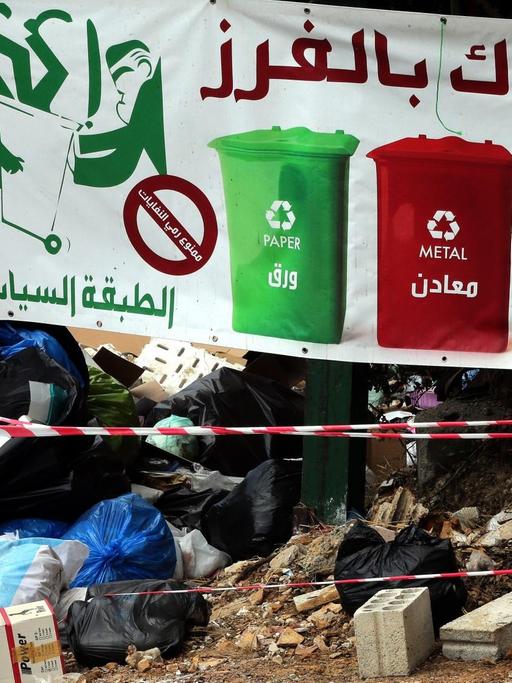 Müllberge in der libanesischen Hauptstadt Beirut.