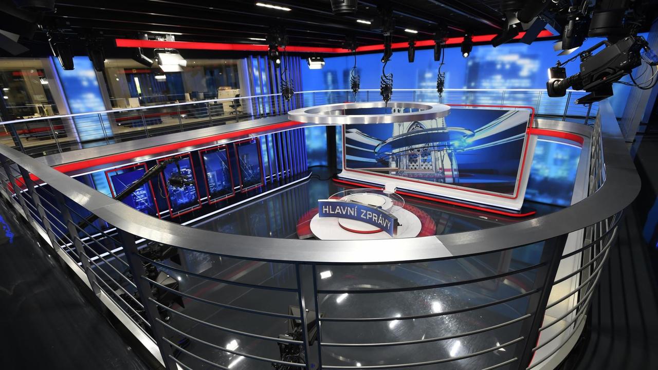 Das neue Studio des TV-Senders CNN Prima